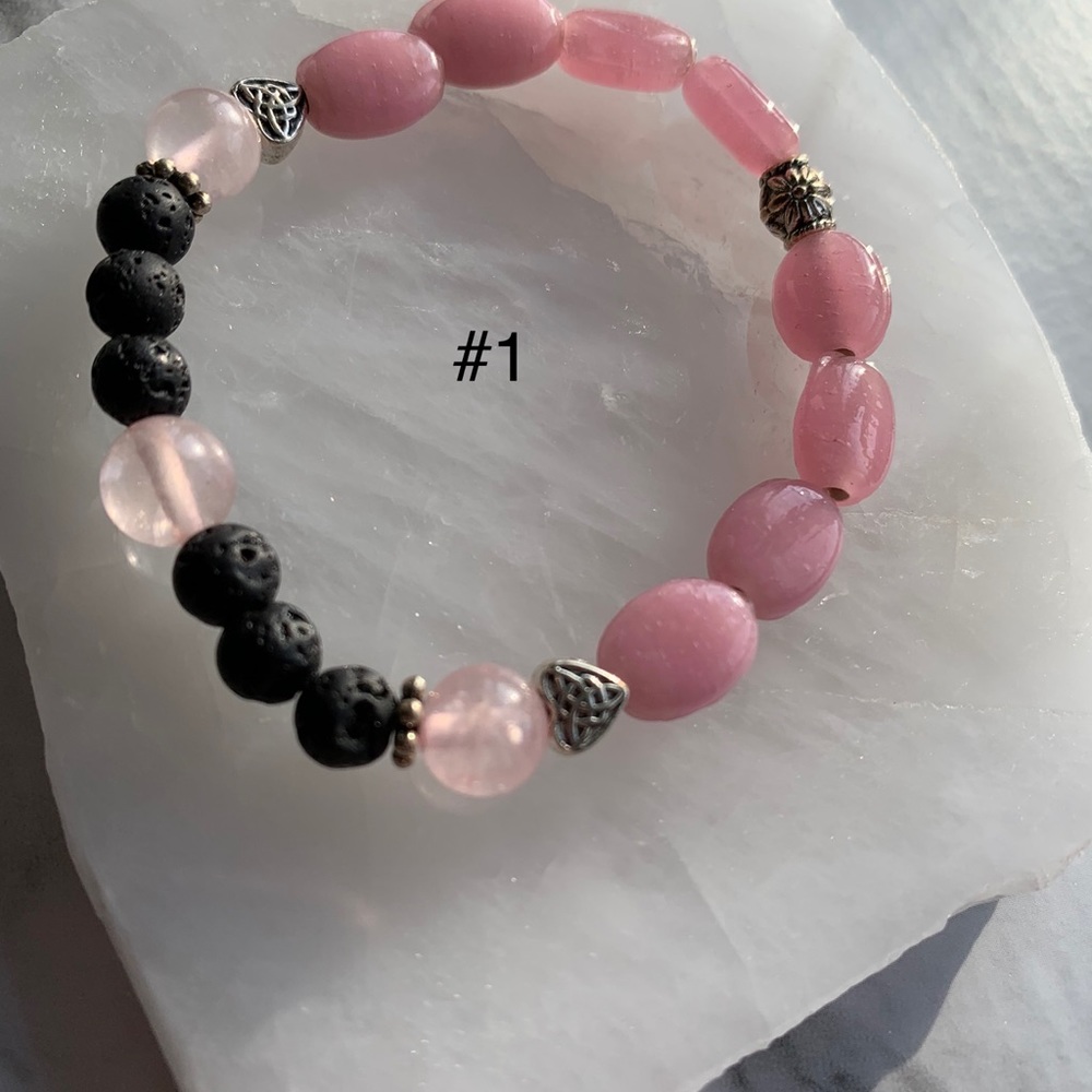 🌹 Pink Gemstone Bracelets